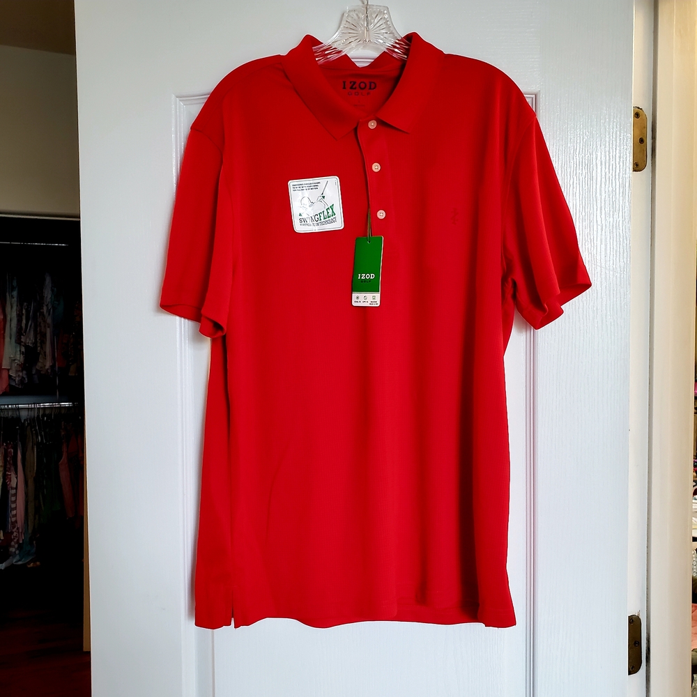 Izod Red Polo Shirt Vibrant Casual Style